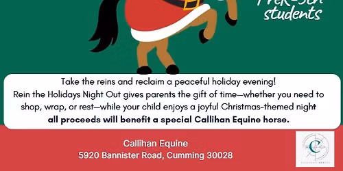 Rein in the Holidays- a kids night at the barn!