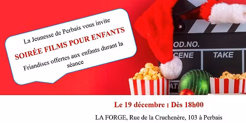 Soir\u00e9e Films pour enfants et Bar de No\u00ebl