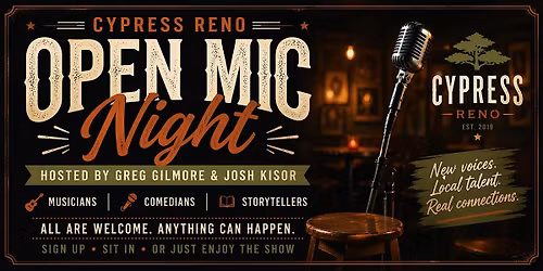 Open Mic Night - Wednesday's - Hosted by Greg Gilmore & Josh Kisor