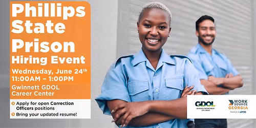 Phillips State Prison Hiring Event - Gwinnett