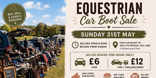 Equestrian Car Boot Sale \ud83d\udc0e | Sunday 31st May