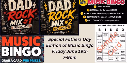 Dad Rock Music Bingo!!!