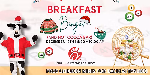 Breakfast Bingo [and Hot Cocoa Bar] at Chick-fil-A