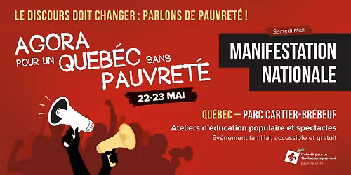 AGORA POUR UN QU\u00c9BEC SANS PAUVRET\u00c9 ET MANIFESTATION NATIONALE