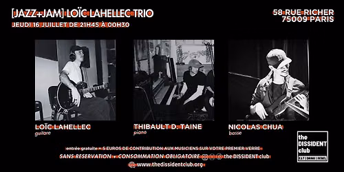 [JAZZ+JAM] Lo\u00efc Lahellec trio