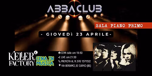 Cena in Musica con AbbaClub - Abba Tribute Band (Piano Primo)
