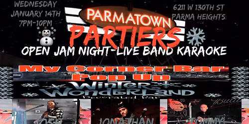 Weekly Wednesday Jam Night\/Live Band Karaoke With Parmatown Partiers(Winter Wonderland Pop Up Bar)