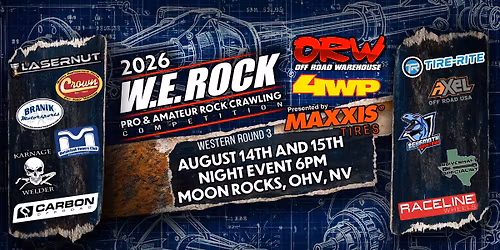 WE Rock Western Series Round 3 August 14th and 15th \u2013 Moon Rock OHV, Reno, NV