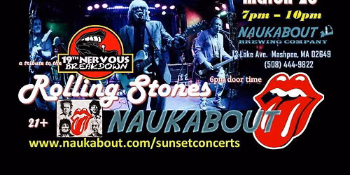 Rolling Stones tribute "19th Nervous Breakdown" at Naukabout Brewing Co in Mashpee, MA