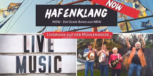Hafenklang - live Musik mit "NOW" im Biergarten M\u00fchlenweide in Duisburg Ruhrort