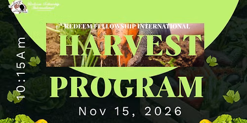 Harvest Program I November 15,2026