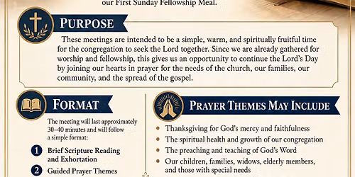 First Sunday Prayer Meeting