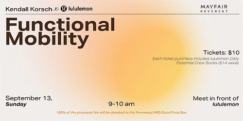 Sunday Functional Mobility at Mayfair Shopping Centre with lululemon