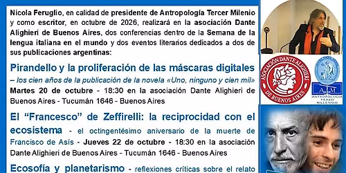 Nicola Feruglio invitado por la Dante de BAires y 2 presentaciones libros