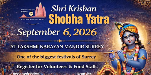 Shri Krishna Janamashtmi Surrey Shobha Yatra 2026