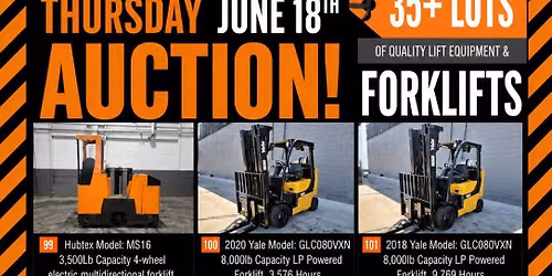 June 18 Forklift Auction