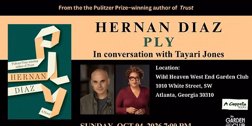 Hernan Diaz in conversation with Tayari Jones - Ply