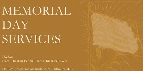 Memorial Day Services!