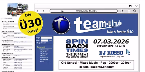 team-ulm x Old School | die \u00fc30 party 