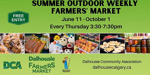 Dalhousie Summer Outdoor Farmers' Market - Weekly on Thursdays