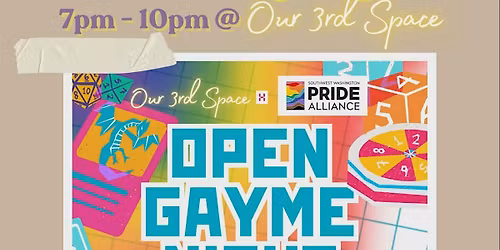 Community Crafting Wednesday Nights: Open Gayme Night At Our Third Space