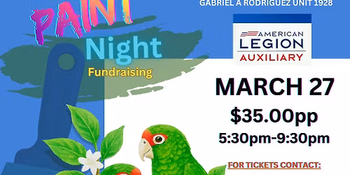 Paint Night Fundraiser- whistles in 'El Yunqe" 