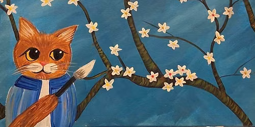 Family Paint and Sip Event: Cat Van Gogh