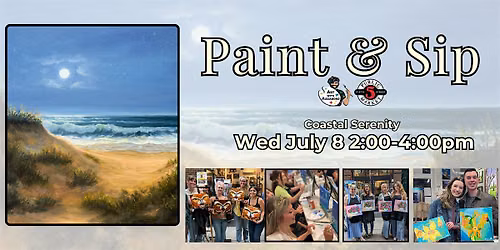 Paint & Sip at 5th St Alley \u201cCoastal Serenity\u201d