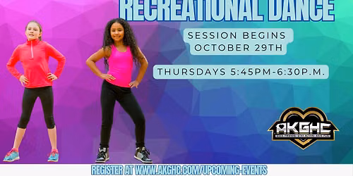 Recreational Dance Session (7-Weeks) Starts
