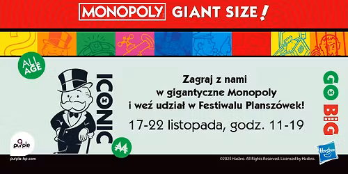 Monopoly Giant Size & Festiwal Gier Planszowych w CH Rondo! \ud83c\udfb2