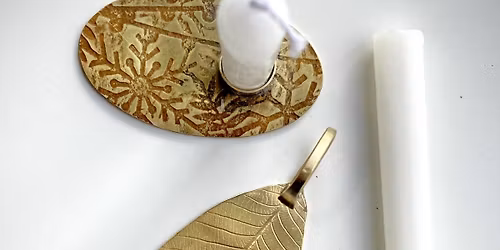 Festive Brass Candle Holders