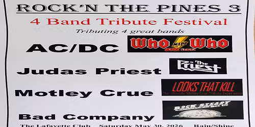 Looks That K*ll Are Back To The Pines In This Amazing Lineup of Tributes! See below for tix info.