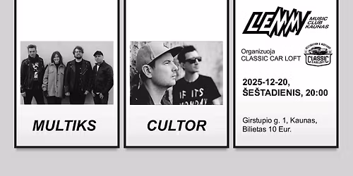 CULTOR X MULTIKS electropop doz\u0117