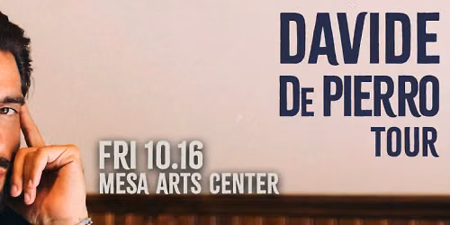In Conversation with Davide De Pierro at The Vogel at Count Basie Center for the Arts