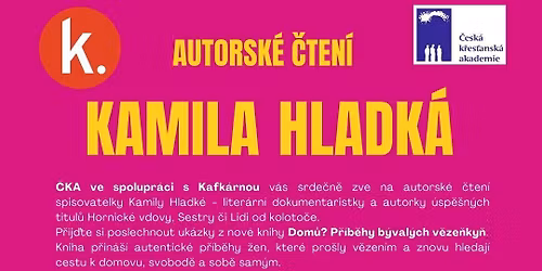 Autorsk\u00e9 \u010dten\u00ed s Kamilou Hladkou