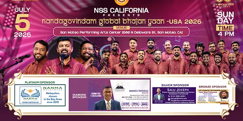 Nair Service Society California presents NANDAGOVINDAM Global Bhajan Yaan - USA 2026