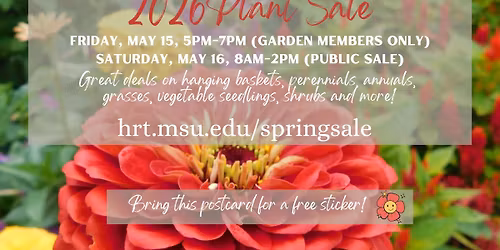 MSU Horticulture Gardens 2026 Plant Sale 