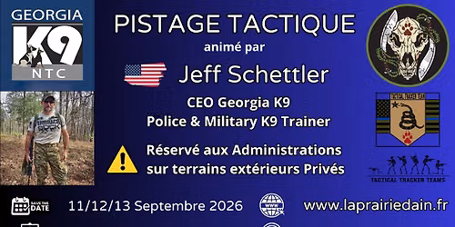 Formation "Pistage Tactique" anim\u00e9 par Jeff Schettler