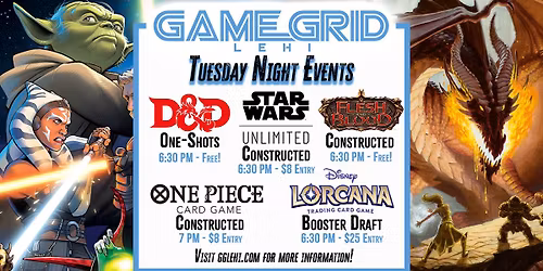 Tuesday Night Events!