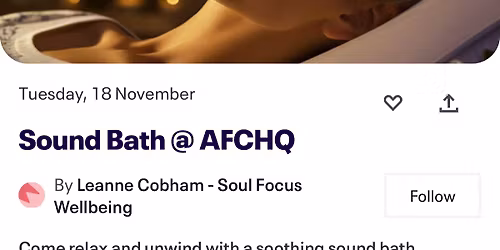 Reiki Soundbath @AFCHQ