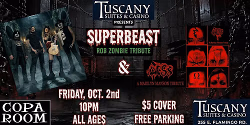Superbeast (Rob Zombie Tribute) and ACSS (Marilyn Manson Tribute)