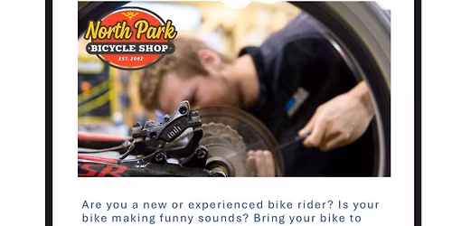 North Park Bike Shop Repair Clinic at Crystal Pool - Brereton room