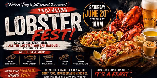 🦞🔥 LOBSTER FEST IS BACK AT BAR 3 🔥🦞 — 9101 Coulter St S, Amarillo, TX, United States, Texas 79119