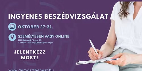 INGYENES BESZ\u00c9DVIZSG\u00c1LAT