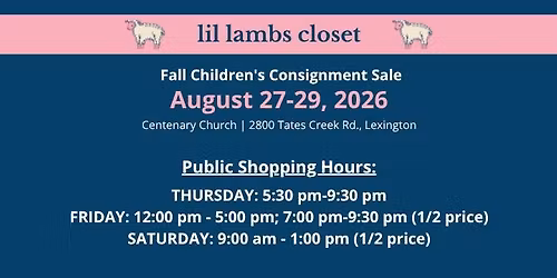 Lil' Lambs Closet - Fall Sale 2026