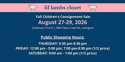Lil' Lambs Closet - Fall Sale 2026
