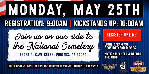 Memorial Day Ride | MONDAY | MAY 25TH