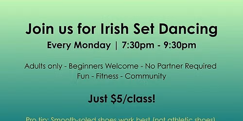 Irish Set Dance Lessons For Beginners (June)