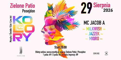KOLORY x Zielone Patio | 29.08.2026 | Szczecin \u2013 Posejdon \ud83c\udf89