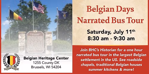 Belgian Days Narrated Bus Tour Sign-up